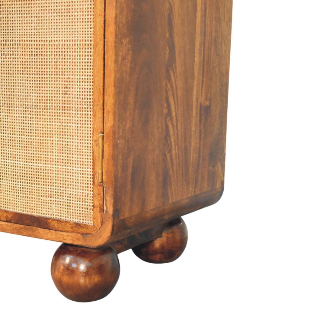 Larissa 2 Door Cabinet | Solid Mango Wood | Chestnut Finish | Versatile Storage Cupboard