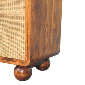 Larissa 2 Door Cabinet | Solid Mango Wood | Chestnut Finish | Versatile Storage Cupboard