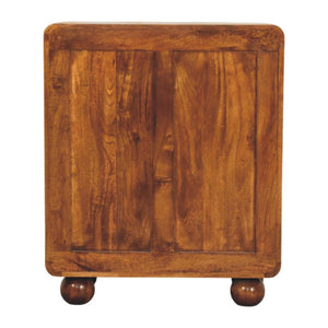 Larissa 2 Door Cabinet | Solid Mango Wood | Chestnut Finish | Versatile Storage Cupboard
