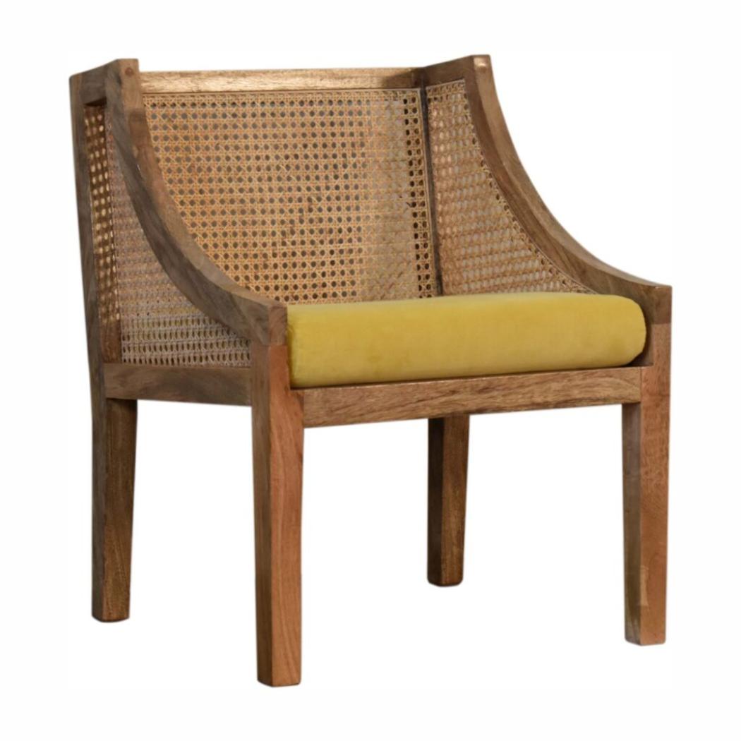 Larissa Accent Chair | Mustard Cotton Velvet | Statement Seating