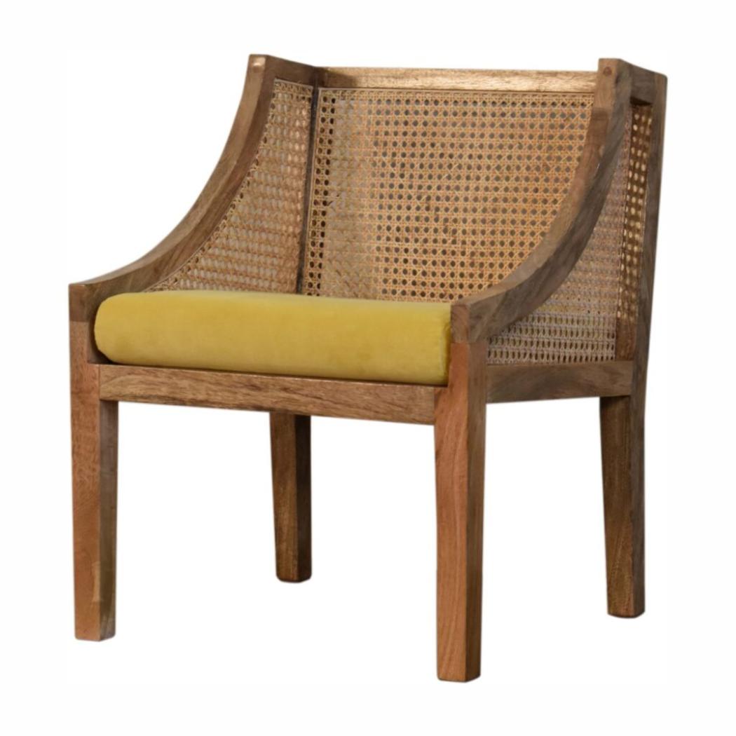 Larissa Accent Chair | Mustard Cotton Velvet | Statement Seating