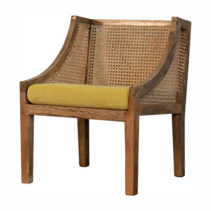 Larissa Accent Chair | Mustard Cotton Velvet | Statement Seating