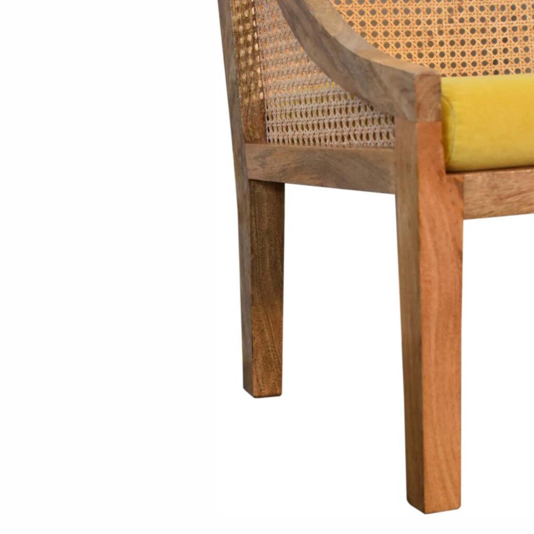 Larissa Accent Chair | Mustard Cotton Velvet | Statement Seating