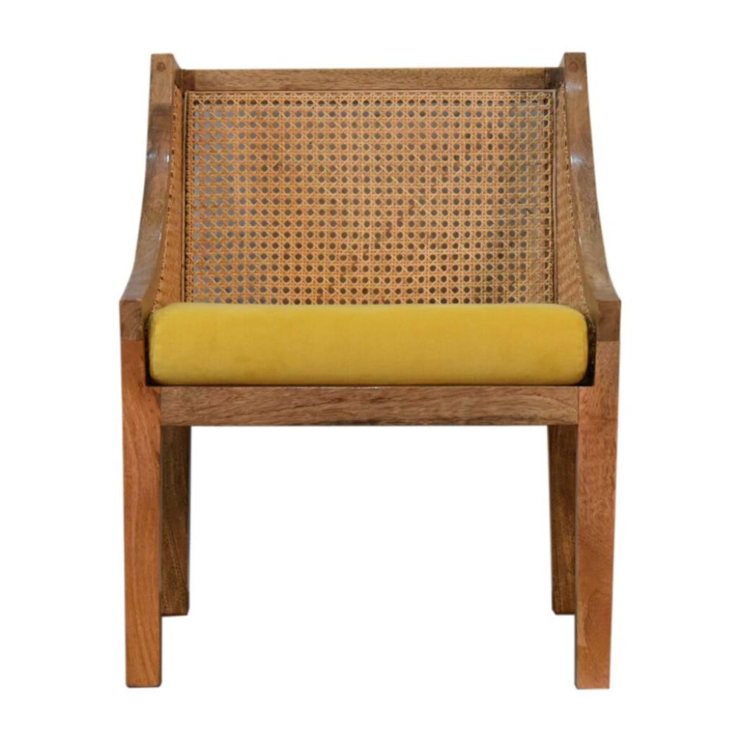 Larissa Accent Chair | Mustard Cotton Velvet | Statement Seating