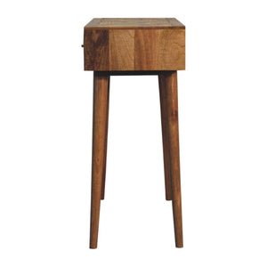 Larissa Aztec Console Table | Solid Mango Wood & Woven Detail | Natural Wood Finish | Hand-Woven Detail