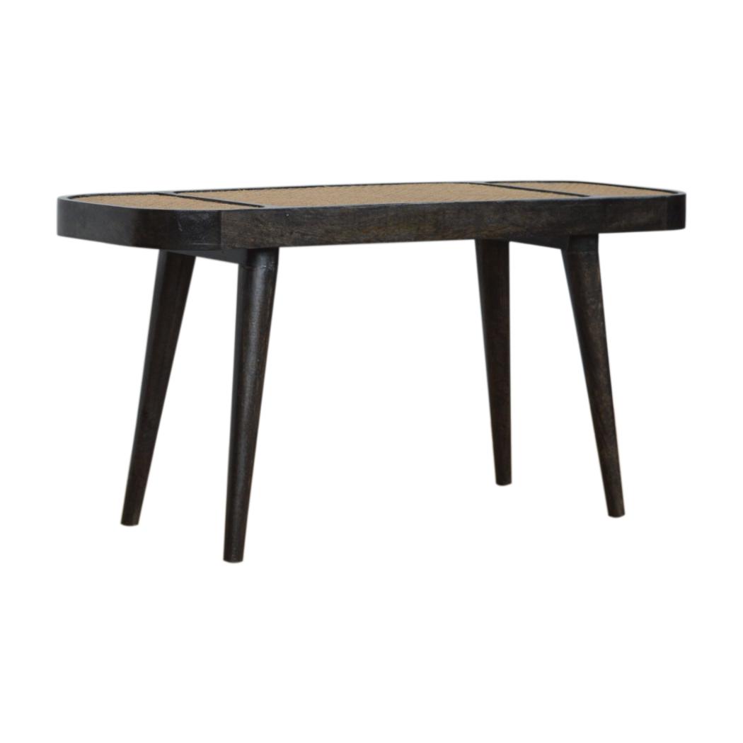 Larissa Carbon Black Bench | Dark Statement Finish | Hallway & Bedroom Seating