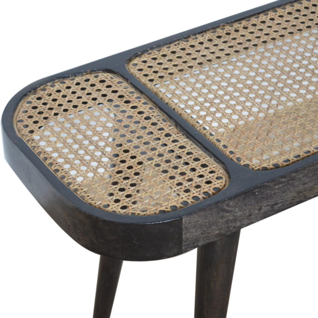Larissa Carbon Black Bench | Dark Statement Finish | Hallway & Bedroom Seating