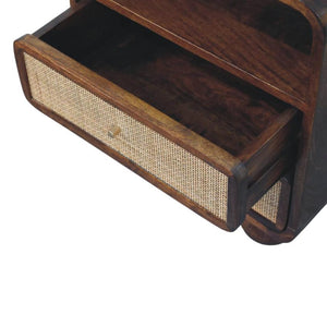 Larissa Chestnut Nightstand | 2 Drawer Bedside Table | Warm Timber Bedroom Storage
