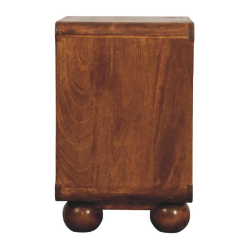 Larissa Chestnut Nightstand | 2 Drawer Bedside Table | Warm Timber Bedroom Storage