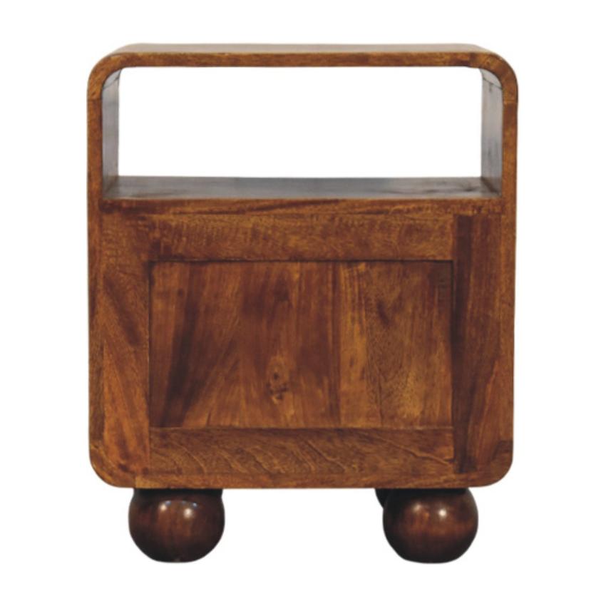 Larissa Chestnut Nightstand | 2 Drawer Bedside Table | Warm Timber Bedroom Storage
