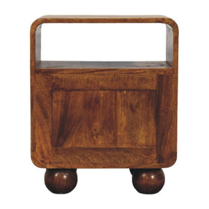Larissa Chestnut Nightstand | 2 Drawer Bedside Table | Warm Timber Bedroom Storage