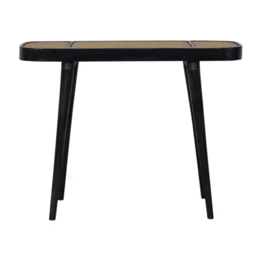 Larissa Console Table | Solid Mango Wood | Carbon Black Finish | Hallway Furniture