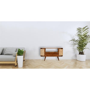 Larissa Media Unit | Chestnut Finish | Contemporary TV Storage