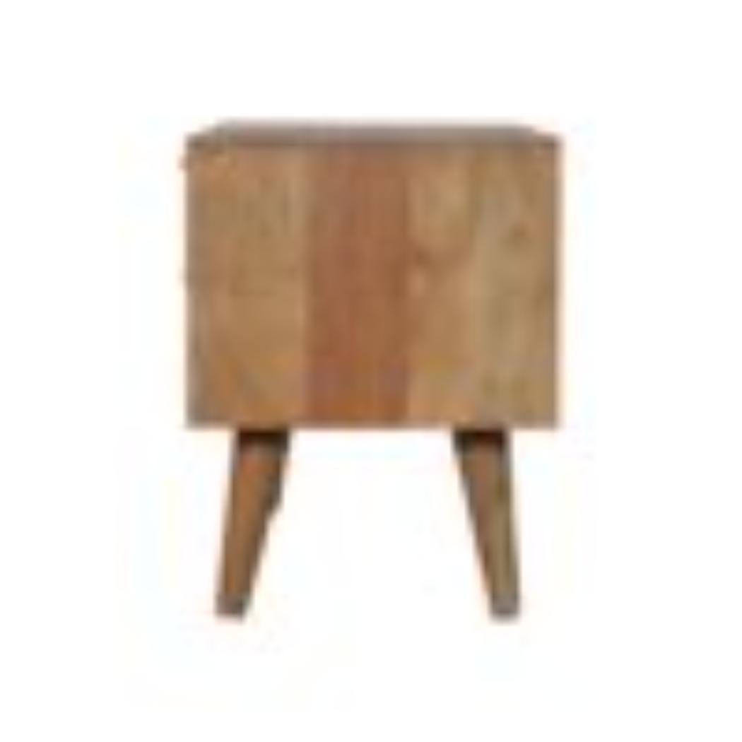Larissa Media Unit | Solid Mango Wood | Natural Finish | Mid-Century TV Console
