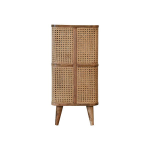 Larissa Open Display Cabinet | Solid Mango Wood | Oak Finish | 2 Shelves