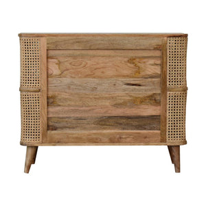 Larissa Open Display Cabinet | Solid Mango Wood | Oak Finish | 2 Shelves