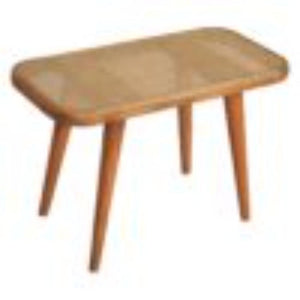 Larissa Rattan Bench | Solid Mango Wood | Oak Finish | Handwoven Rattan Seat