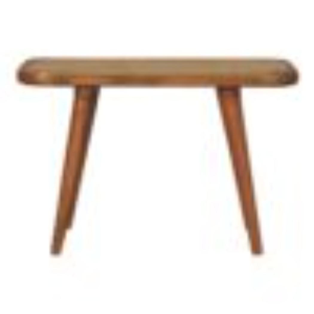 Larissa Rattan Bench | Solid Mango Wood | Oak Finish | Handwoven Rattan Seat