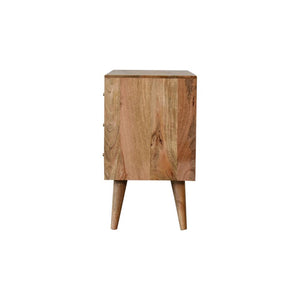 Larissa Rattan Sideboard | Solid Mango Wood | Oak Finish | 3 Drawers