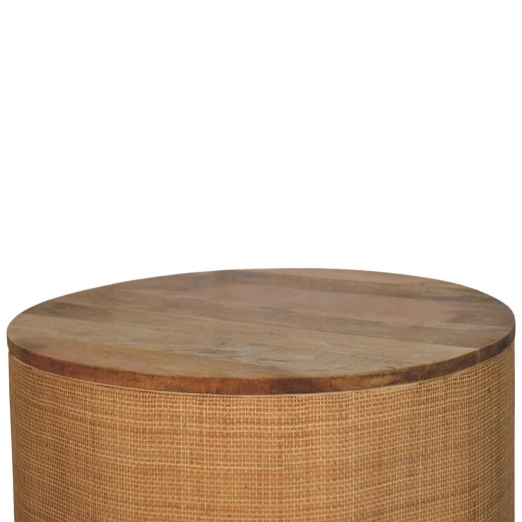 Larissa Round Coffee Table | Solid Mango Wood | Contemporary Design