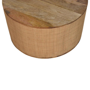 Larissa Round Coffee Table | Solid Mango Wood | Contemporary Design