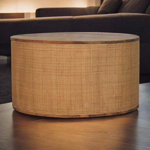 Larissa Round Coffee Table | Solid Mango Wood | Contemporary Design