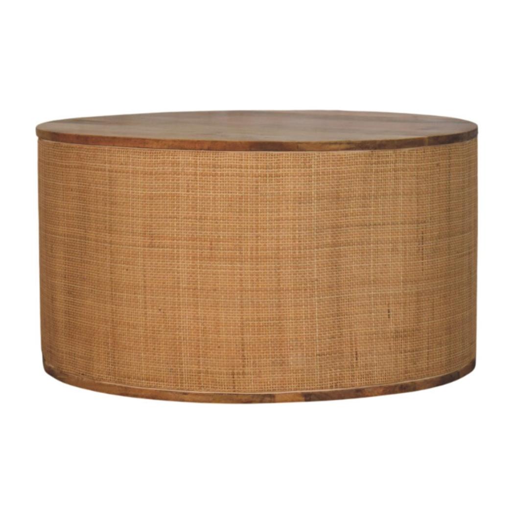 Larissa Round Coffee Table | Solid Mango Wood | Contemporary Design