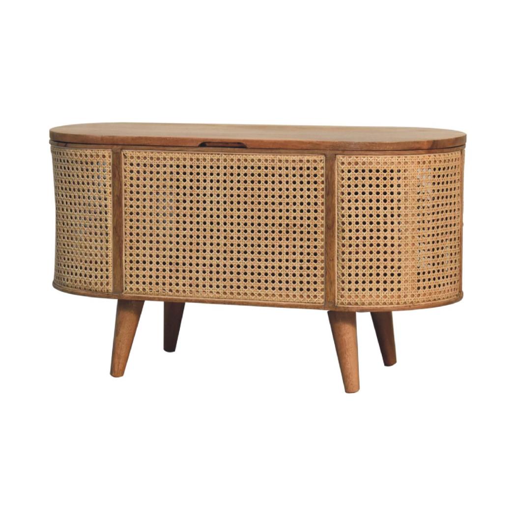 Larissa Rounded-Lid Blanket Box | Bedroom Storage Chest | Soft Curved Design