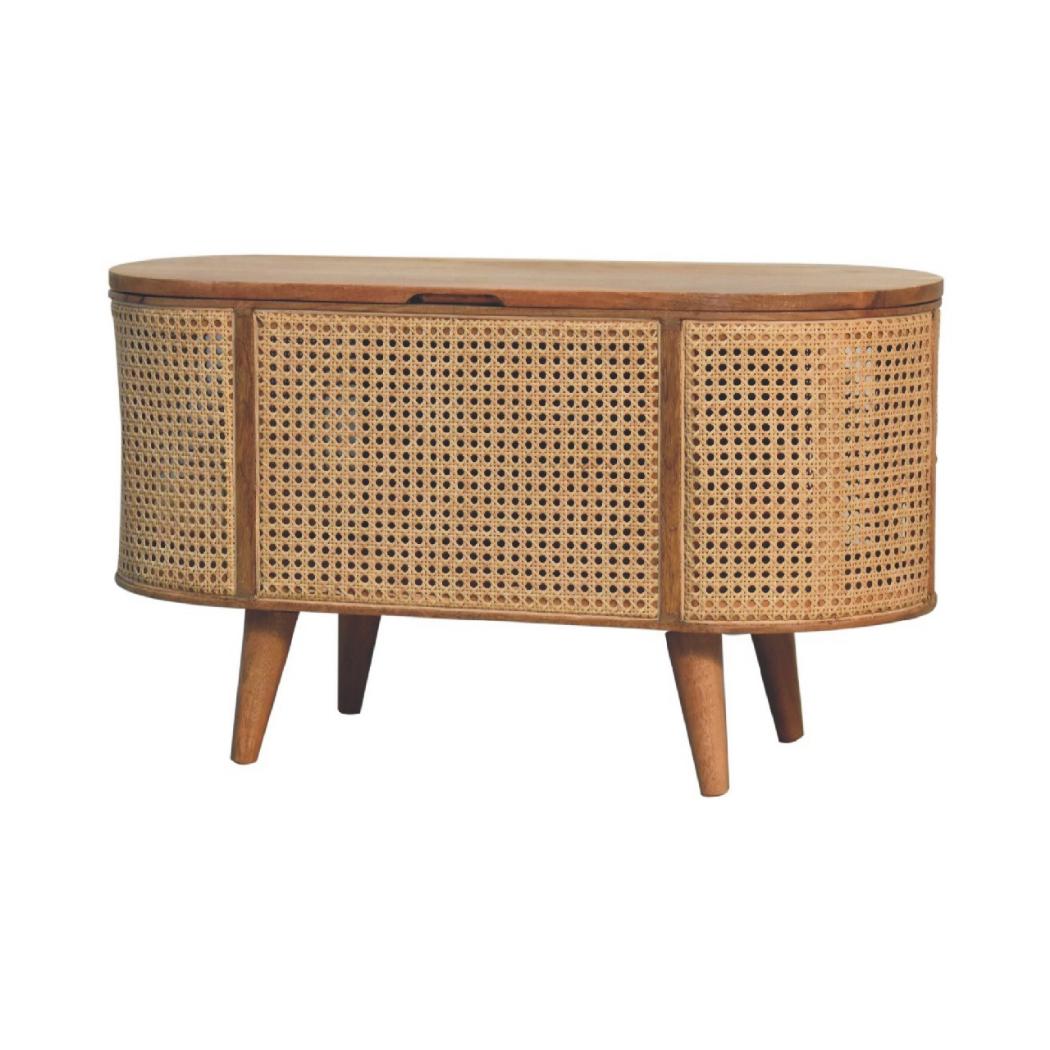 Larissa Rounded-Lid Blanket Box | Bedroom Storage Chest | Soft Curved Design