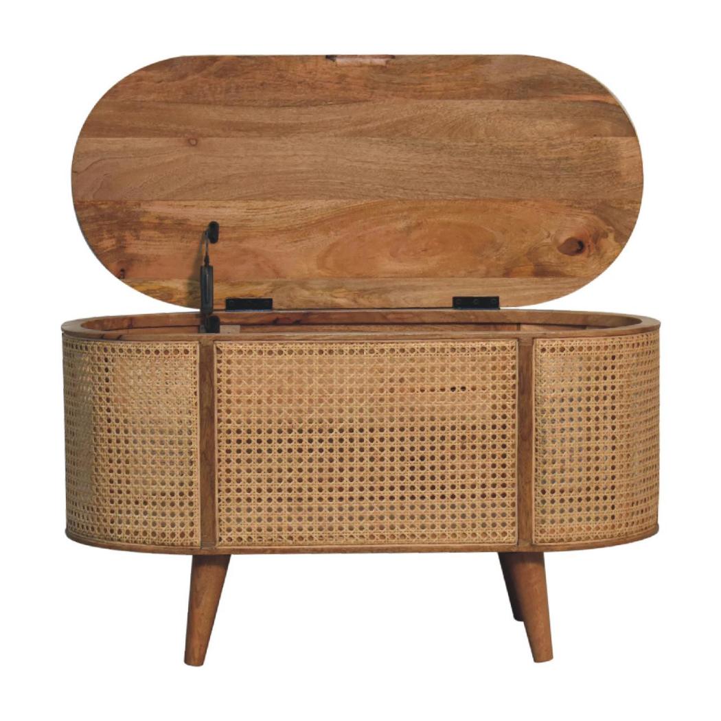 Larissa Rounded-Lid Blanket Box | Bedroom Storage Chest | Soft Curved Design