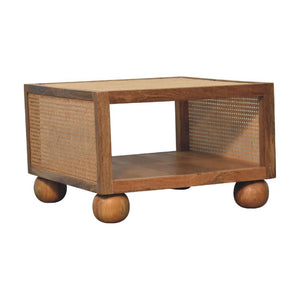 Larissa Small Rattan Coffee Table | Solid Mango Wood