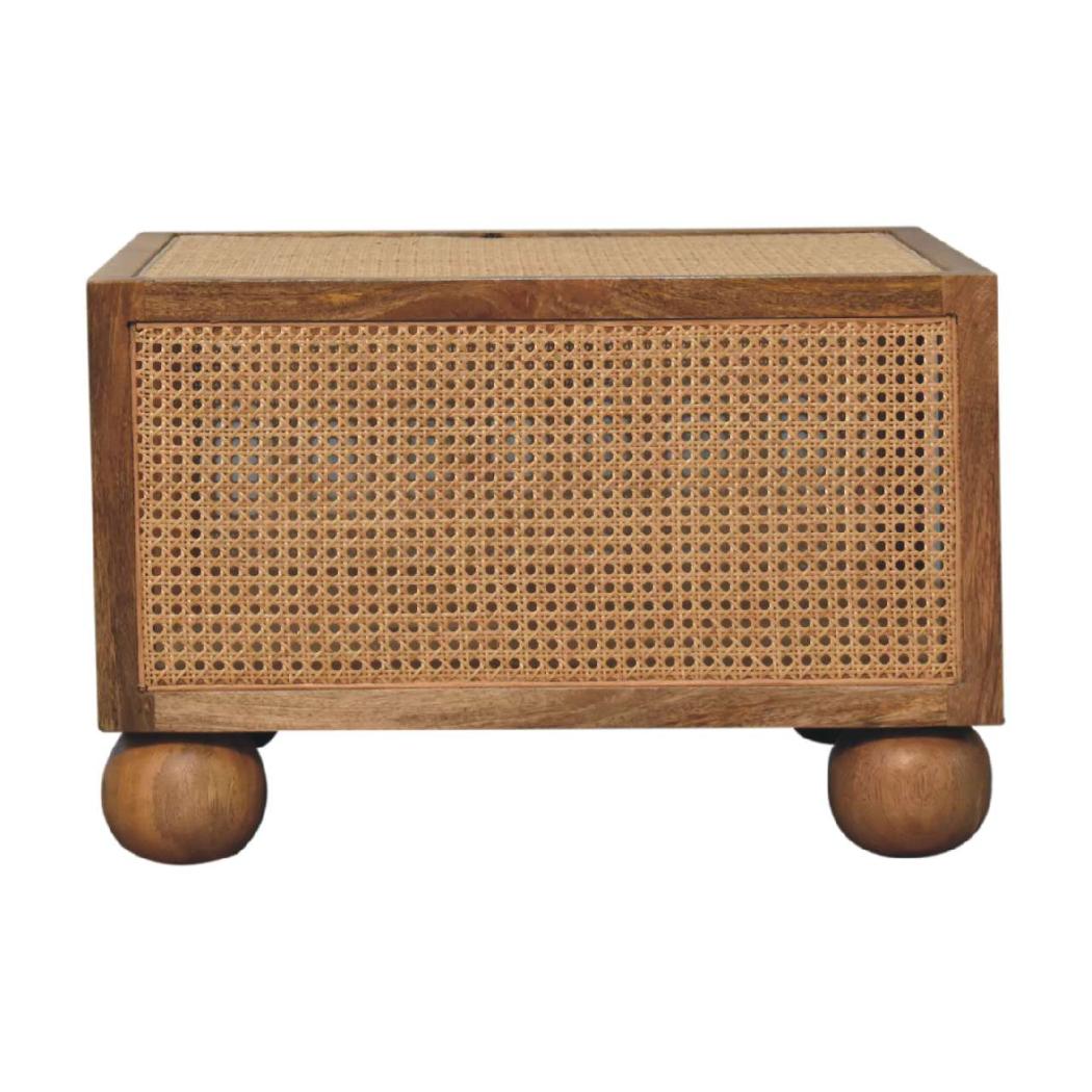 Larissa Small Rattan Coffee Table | Solid Mango Wood