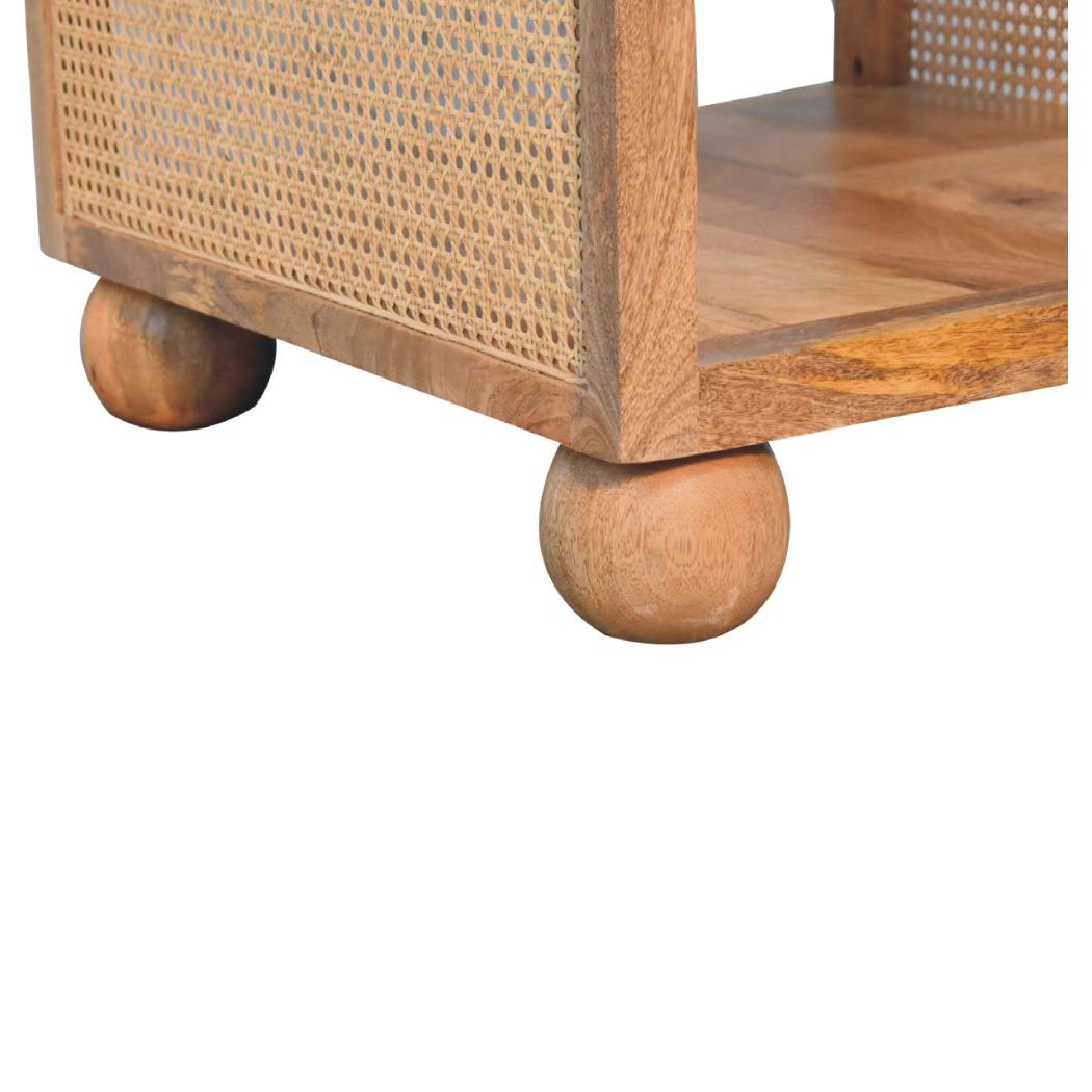 Larissa Small Rattan Coffee Table | Solid Mango Wood