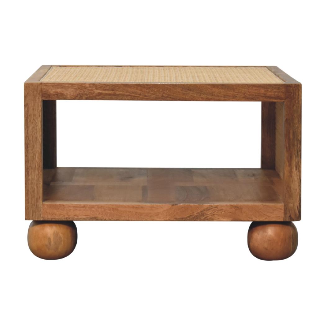 Larissa Small Rattan Coffee Table | Solid Mango Wood
