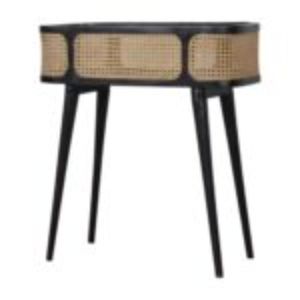 Larissa Tray Table | Solid Mango Wood | Carbon Black Finish | Removable Top Design