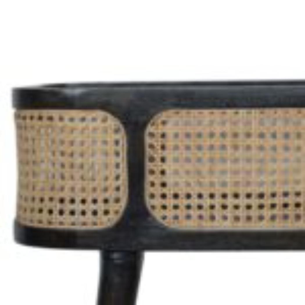 Larissa Tray Table | Solid Mango Wood | Carbon Black Finish | Removable Top Design