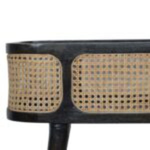 Larissa Tray Table | Solid Mango Wood | Carbon Black Finish | Removable Top Design