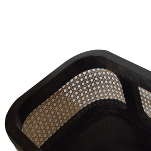 Larissa Tray Table | Solid Mango Wood | Carbon Black Finish | Removable Top Design
