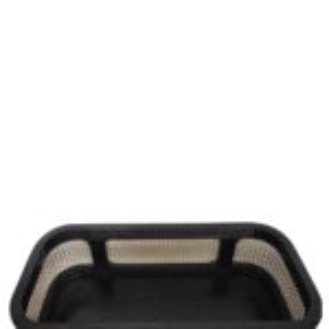 Larissa Tray Table | Solid Mango Wood | Carbon Black Finish | Removable Top Design