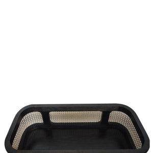 Larissa Tray Table | Solid Mango Wood | Carbon Black Finish | Removable Top Design