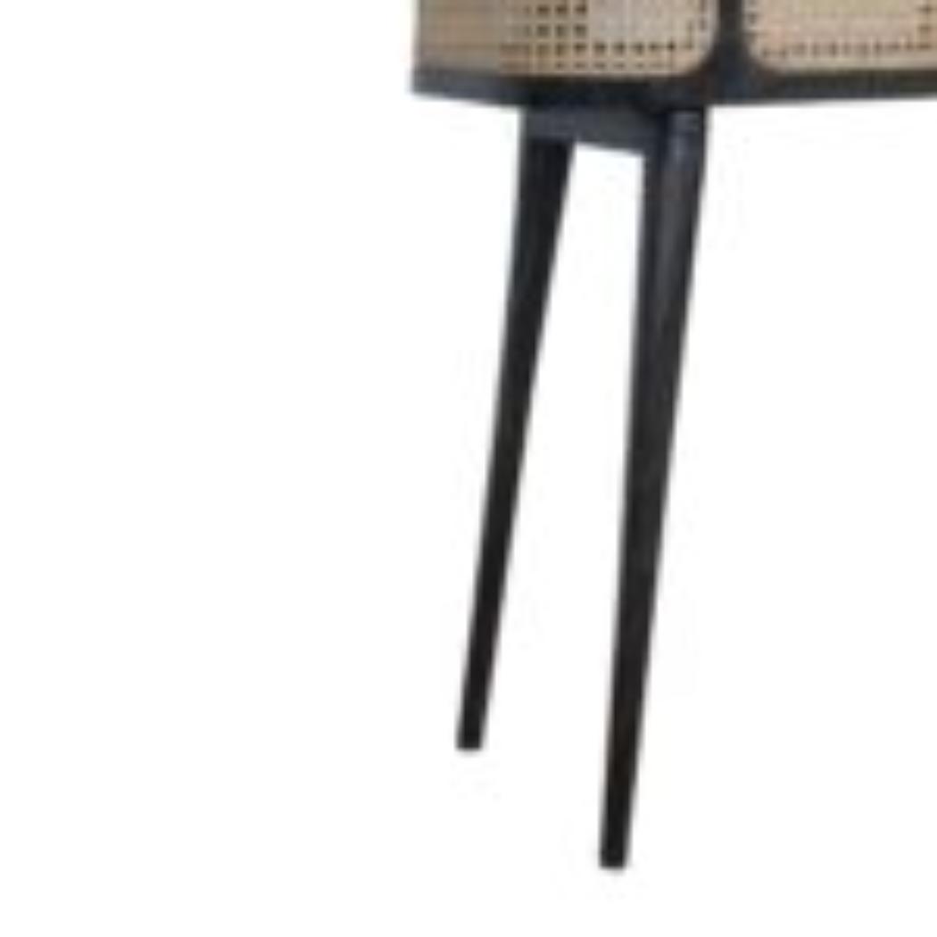 Larissa Tray Table | Solid Mango Wood | Carbon Black Finish | Removable Top Design
