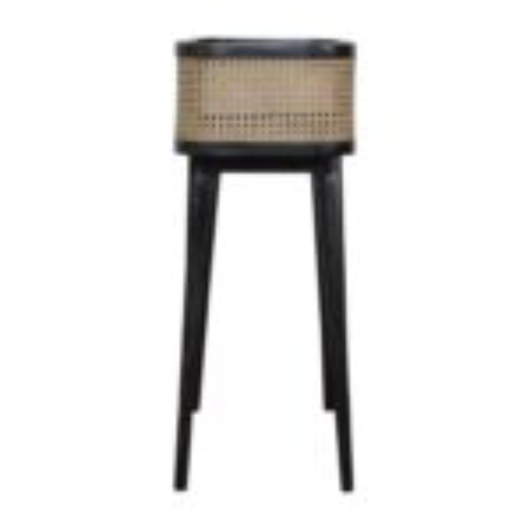 Larissa Tray Table | Solid Mango Wood | Carbon Black Finish | Removable Top Design