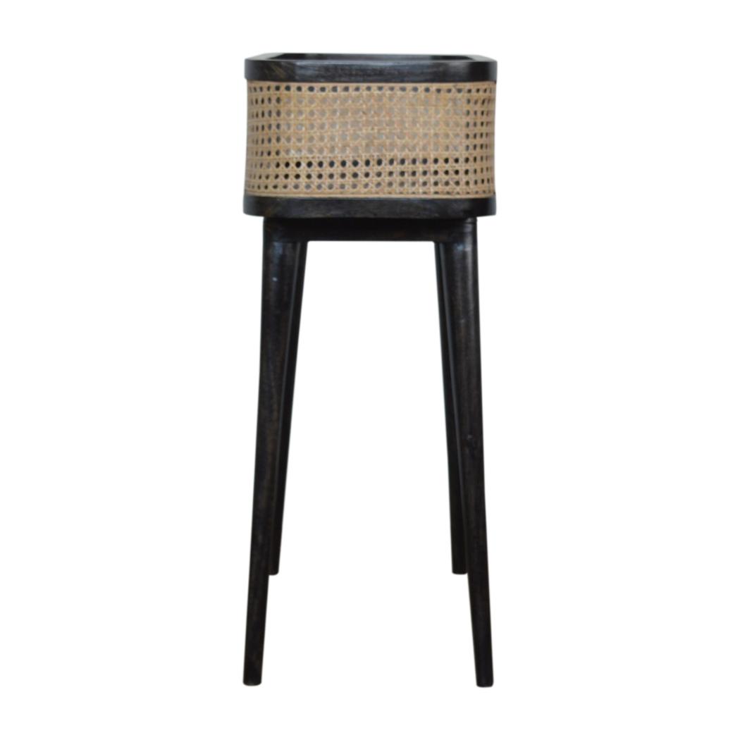Larissa Tray Table | Solid Mango Wood | Carbon Black Finish | Removable Top Design