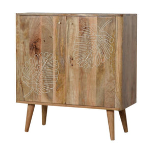 Lead Embossed Resin Cabinet | Textured Statement Front | Decorative Storage