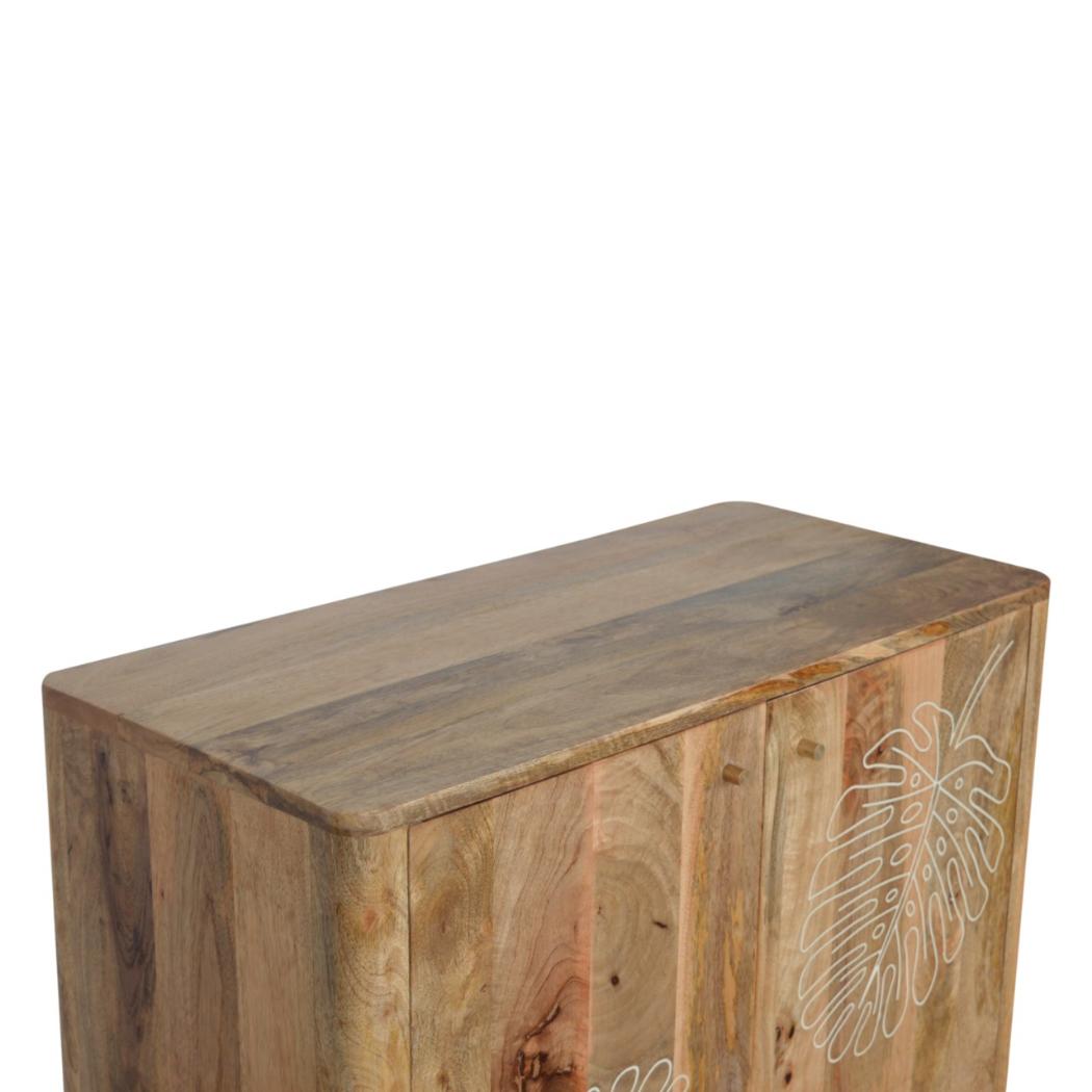 Lead Embossed Resin Cabinet | Textured Statement Front | Decorative Storage