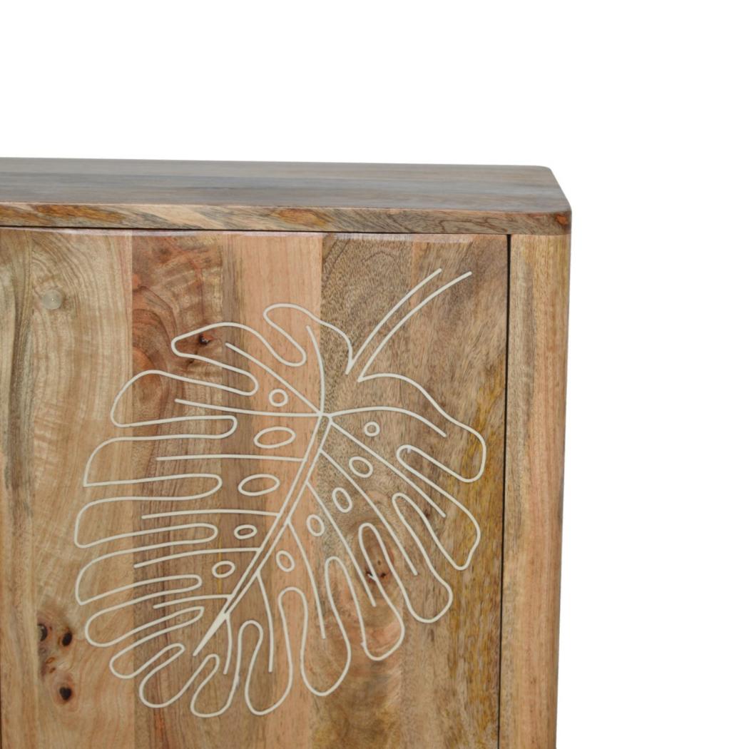 Lead Embossed Resin Cabinet | Textured Statement Front | Decorative Storage