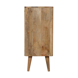 Lead Embossed Resin Cabinet | Textured Statement Front | Decorative Storage