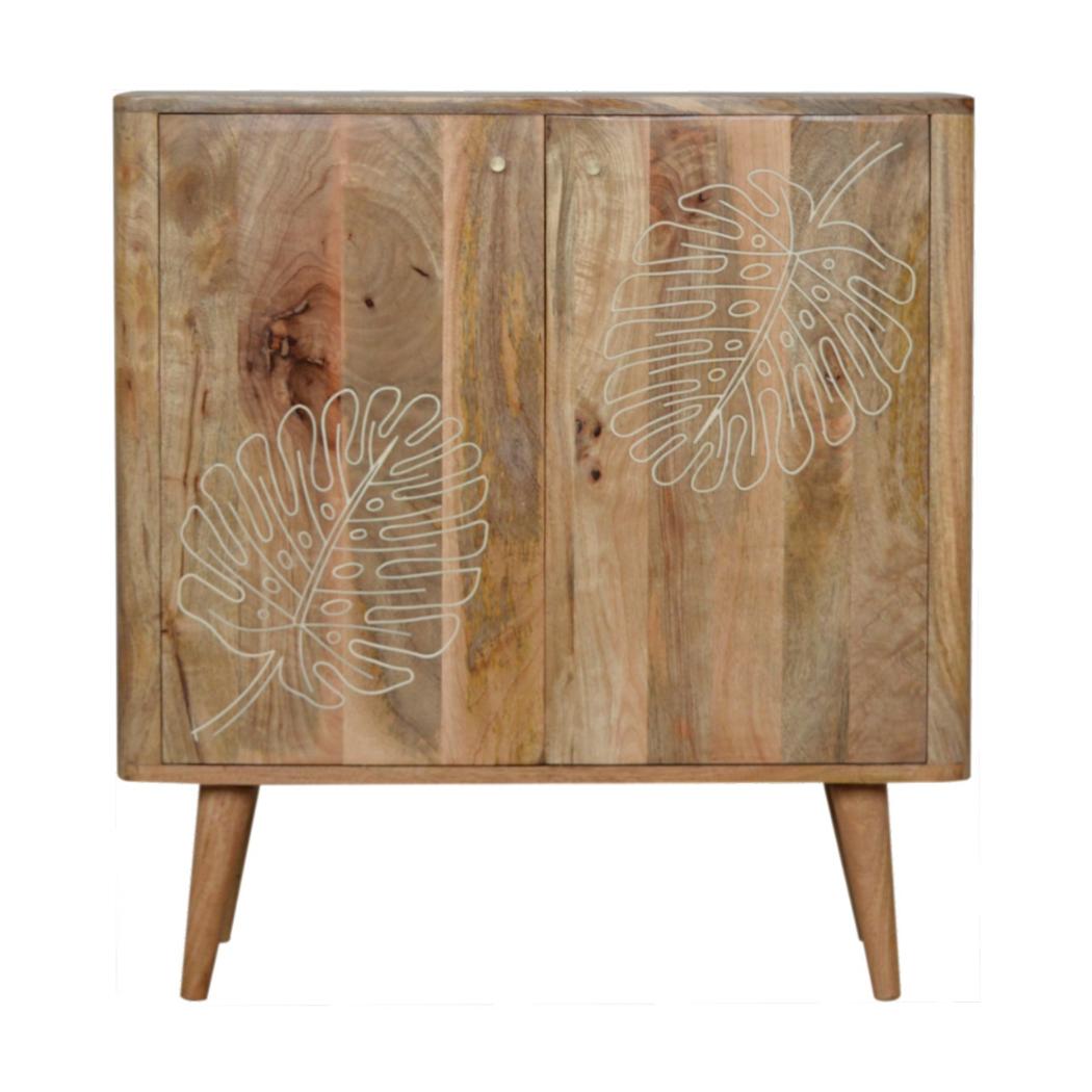 Lead Embossed Resin Cabinet | Textured Statement Front | Decorative Storage