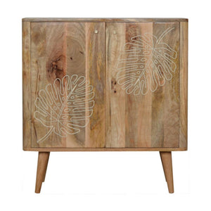 Lead Embossed Resin Cabinet | Textured Statement Front | Decorative Storage