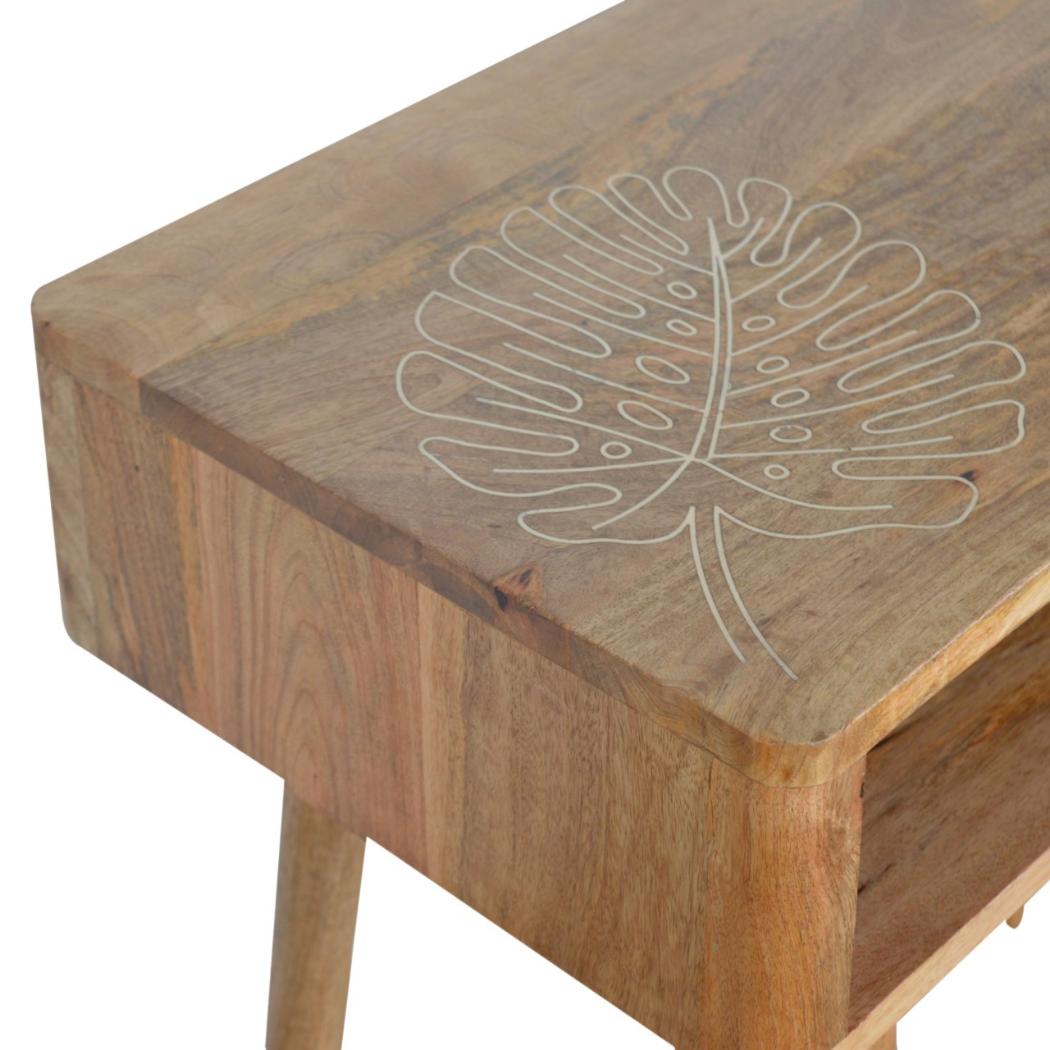 Leaf Embossed Writing Desk | Botanical Detail | Home Office & Study Table